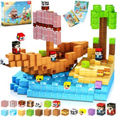 Magnetic Building Blocks 100 PCS | 2cm/0.8" | Magnet Toys for Kids | Magnetic Building Blocks Cubes | Stacking Magnets | Pirate Ship