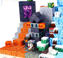 Magnetic Building Blocks 150 PCS | 2cm/0.8" | Magnet Toys for Kids | Magnetic Building Blocks Cubes | Stacking Magnets | Ice & Fire