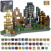 Halloween Magnetic Blocks with LED Light Up Blocks 137 PCS | 2cm/0.8" | Magnet Toys for Kids | Magnetic Building Blocks Cubes | Stacking Magnets | Midnight Magic