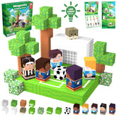 Magnetic Blocks with LED Light Up Blocks 100, 200 PCS | 2cm/0.8" | Magnet Toys for Kids | Magnetic Building Blocks Cubes | Stacking Magnets | Football