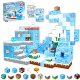 Magnetic Building Blocks 100 PCS | 2cm/0.8" | Magnet Toys for Kids | Magnetic Building Blocks Cubes | Stacking Magnets | Snow
