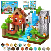 Magnetic Building Blocks 150 PCS | 2cm/0.8" | Magnet Toys for Kids | Magnetic Building Blocks Cubes | Stacking Magnets | Forest Village