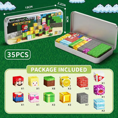 Portable Magnetic Building Blocks 36 PCS | 2cm/0.8" | Magnet Toys for Kids | Magnetic Building Blocks Cubes | Stacking Magnets
