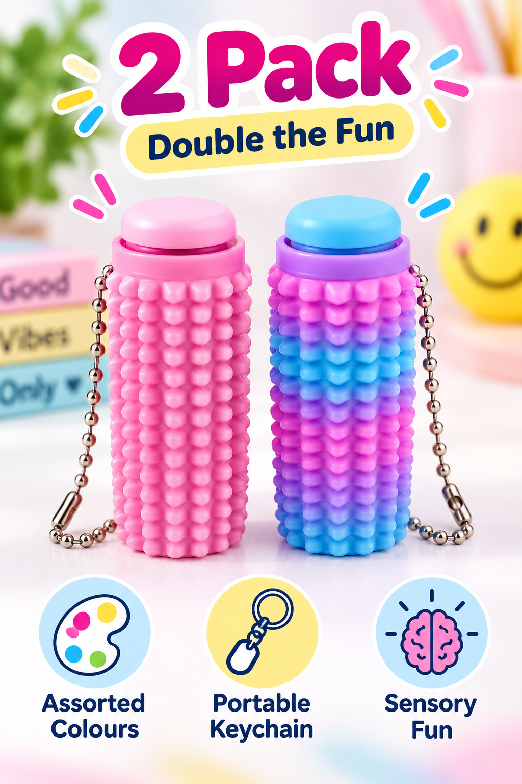 TactiRoll™ Sensory Fidget Keychain