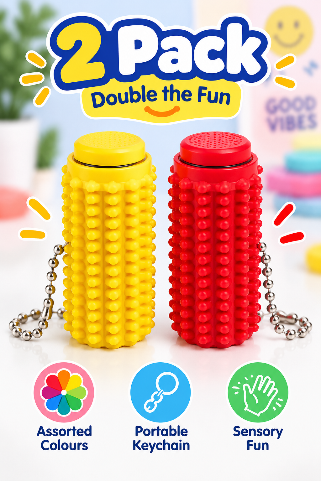 TactiRoll™ Sensory Fidget Keychain