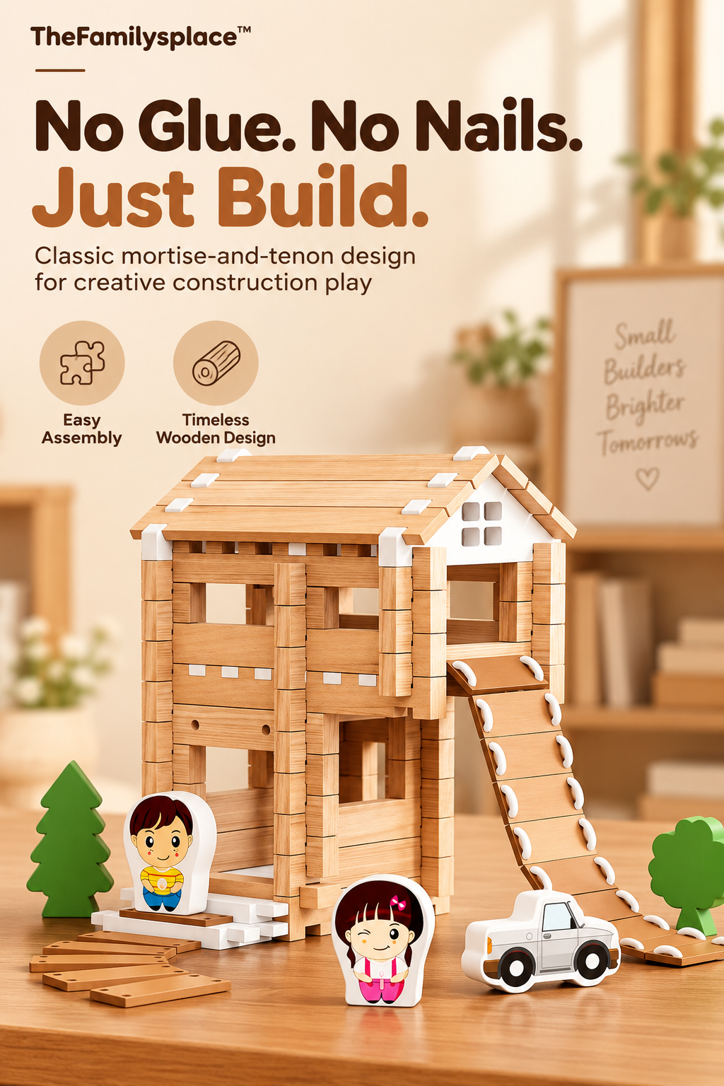 BuildDynasty™ Wooden Architecture Building Set