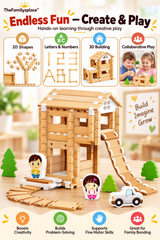 BuildDynasty™ Wooden Architecture Building Set