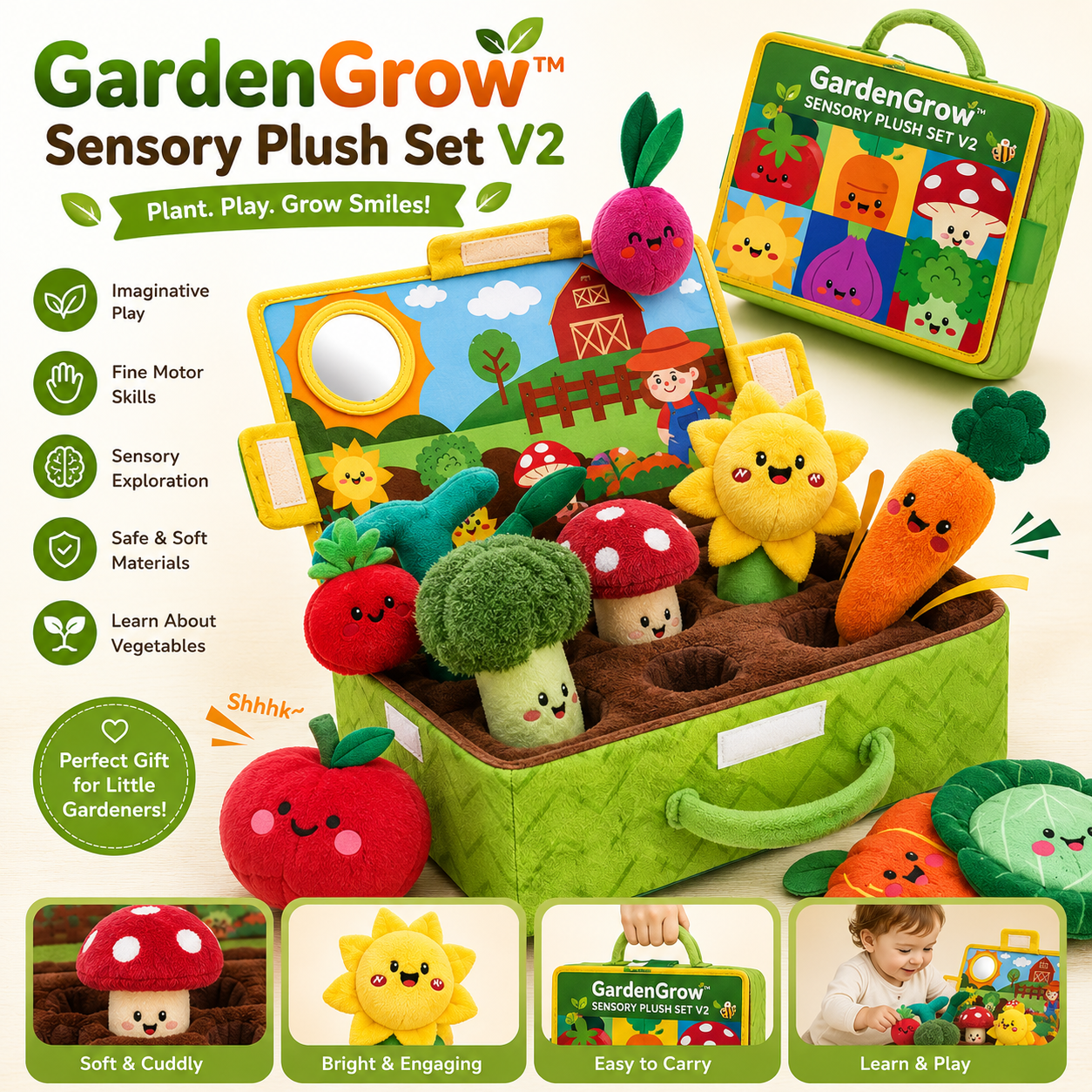 GardenGrow™ Sensory Plush Set