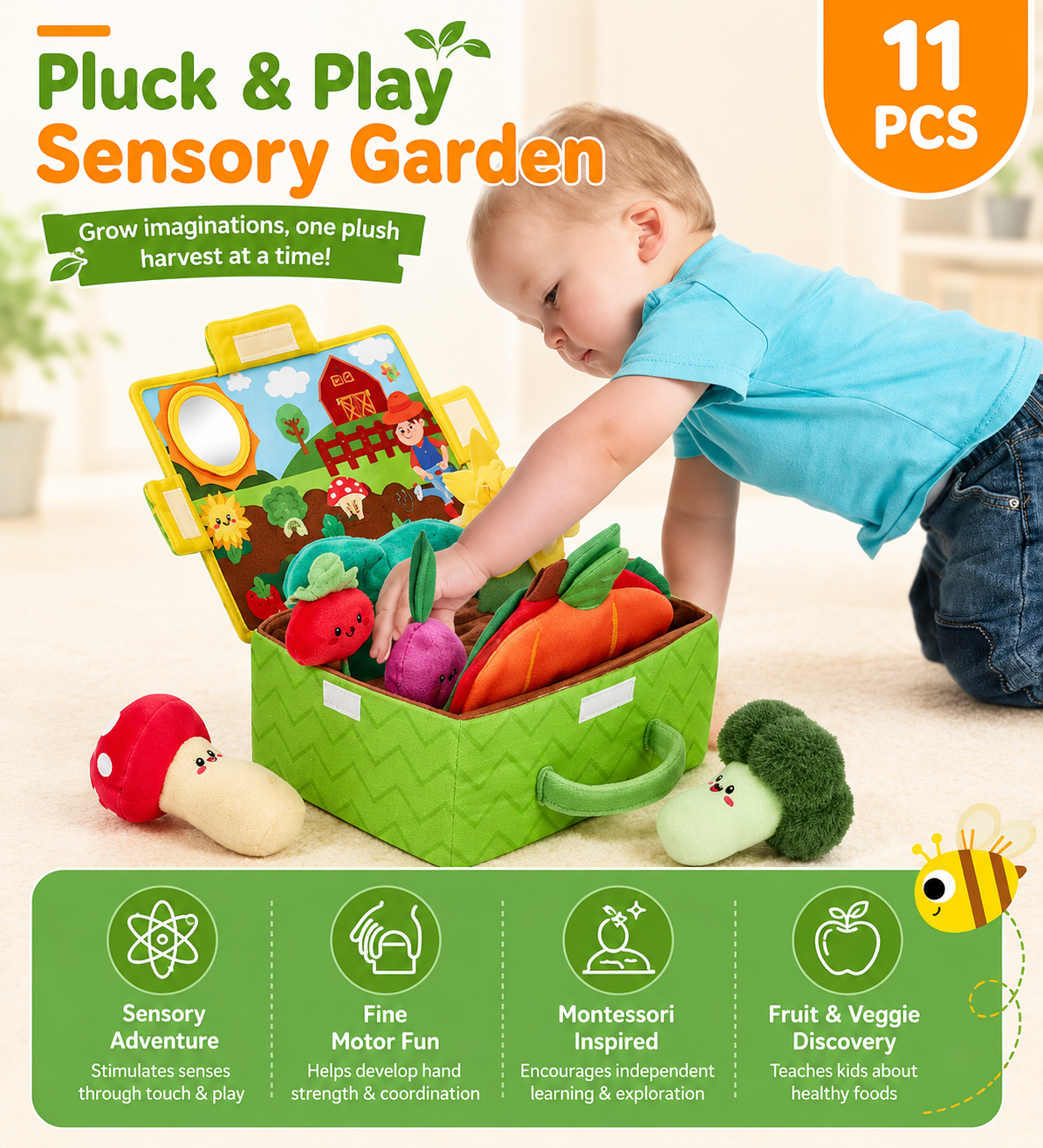 GardenGrow™ Sensory Plush Set