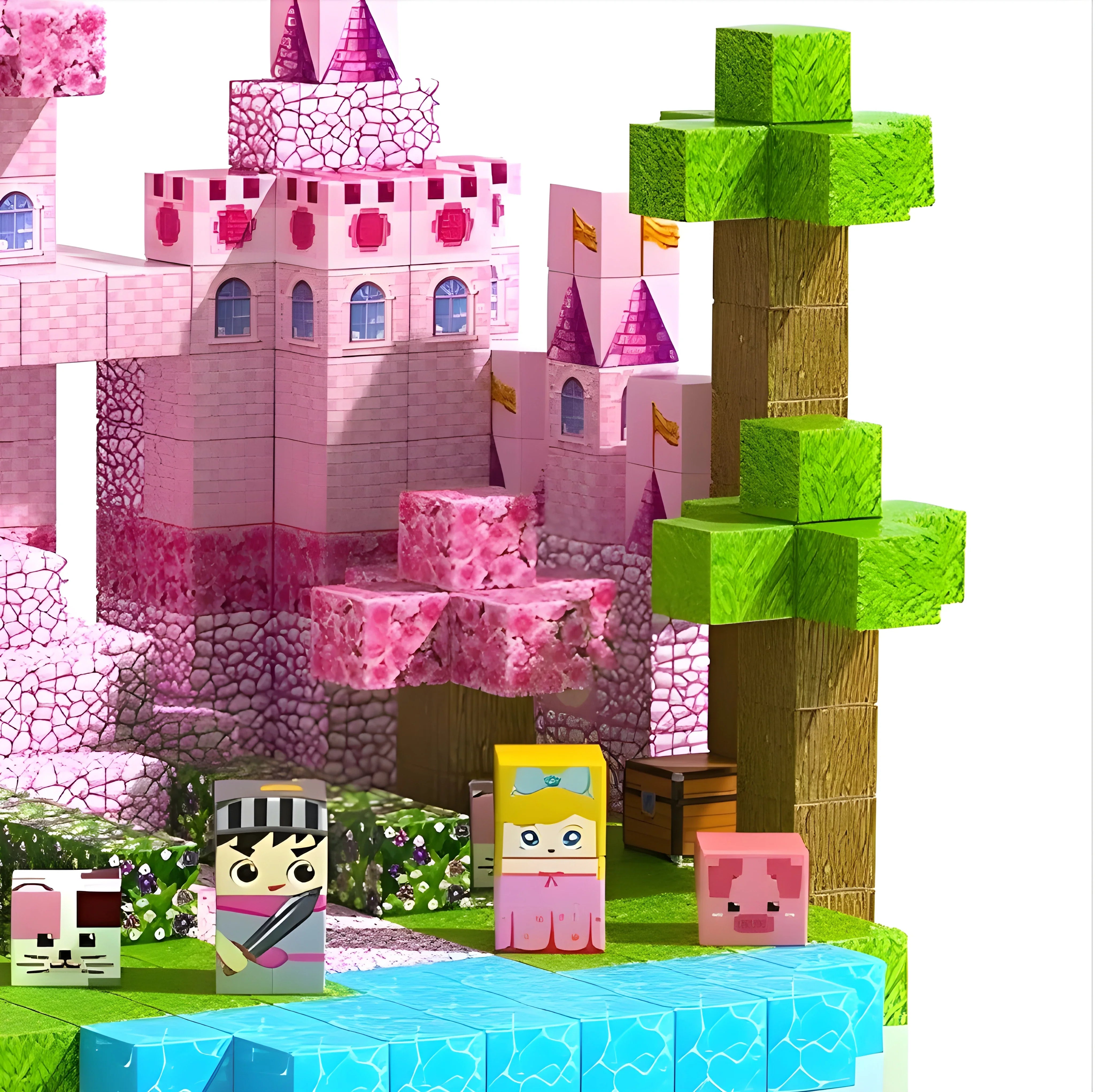Magnetic Building Blocks 100 PCS | 2cm/0.8" | Magnet Toys for Kids | Magnetic Building Blocks Cubes | Stacking Magnets | Princess Castle