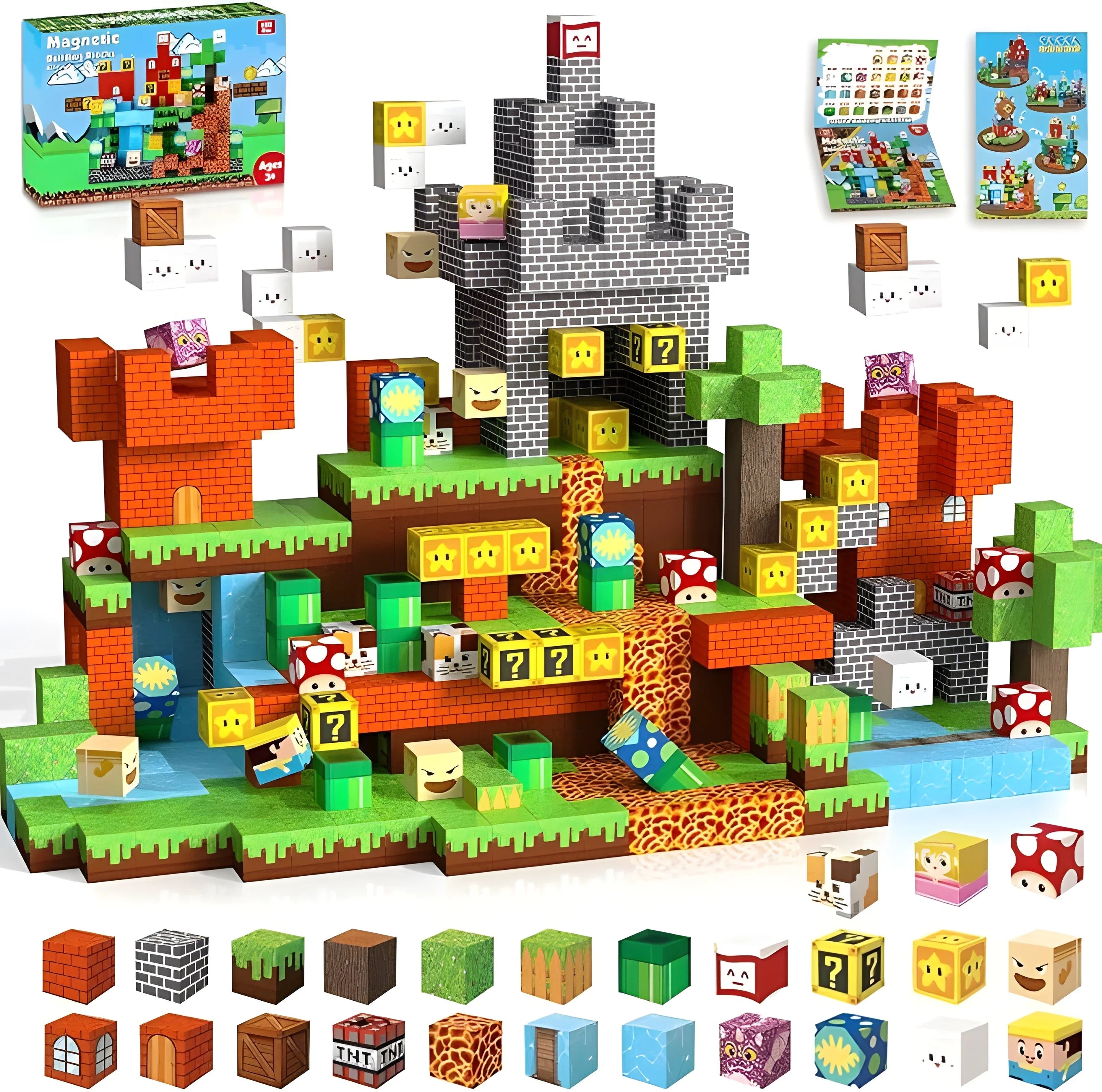 Magnetic Building Blocks 150 PCS | 2cm/0.8" | Magnet Toys for Kids | Magnetic Building Blocks Cubes | Stacking Magnets | Game Adventure