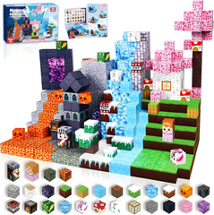 Magnetic Building Blocks 150 PCS | 2cm/0.8" | Magnet Toys for Kids | Magnetic Building Blocks Cubes | Stacking Magnets | Ice & Fire