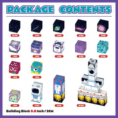 Magnetic Blocks with LED Light Up Blocks 100, 200 PCS | 2cm/0.8" | Magnet Toys for Kids | Magnetic Building Blocks Cubes | Stacking Magnets | Rocket Ship