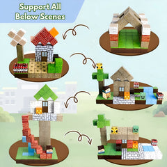 Magnetic Building Blocks 100 PCS | 2cm/0.8" | Magnet Toys for Kids | Magnetic Building Blocks Cubes | Stacking Magnets | Jungle