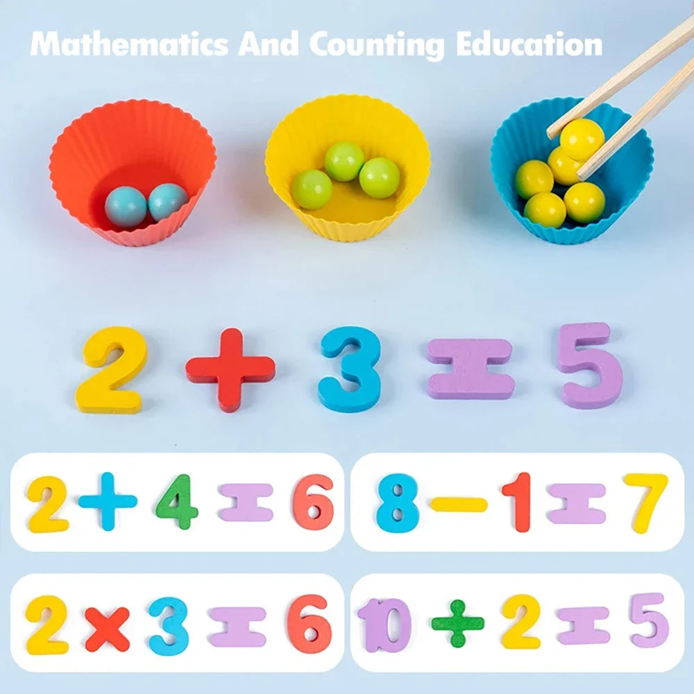 Familysplace™-Montessori Math Counting and Sorting Toy Game