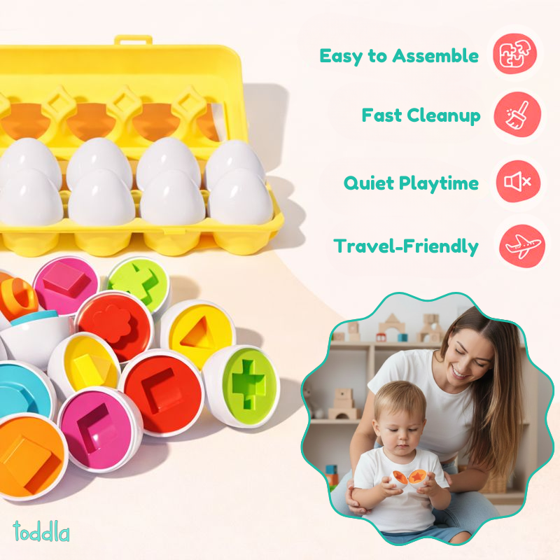 Toddla™ Montessori Geometric Eggs