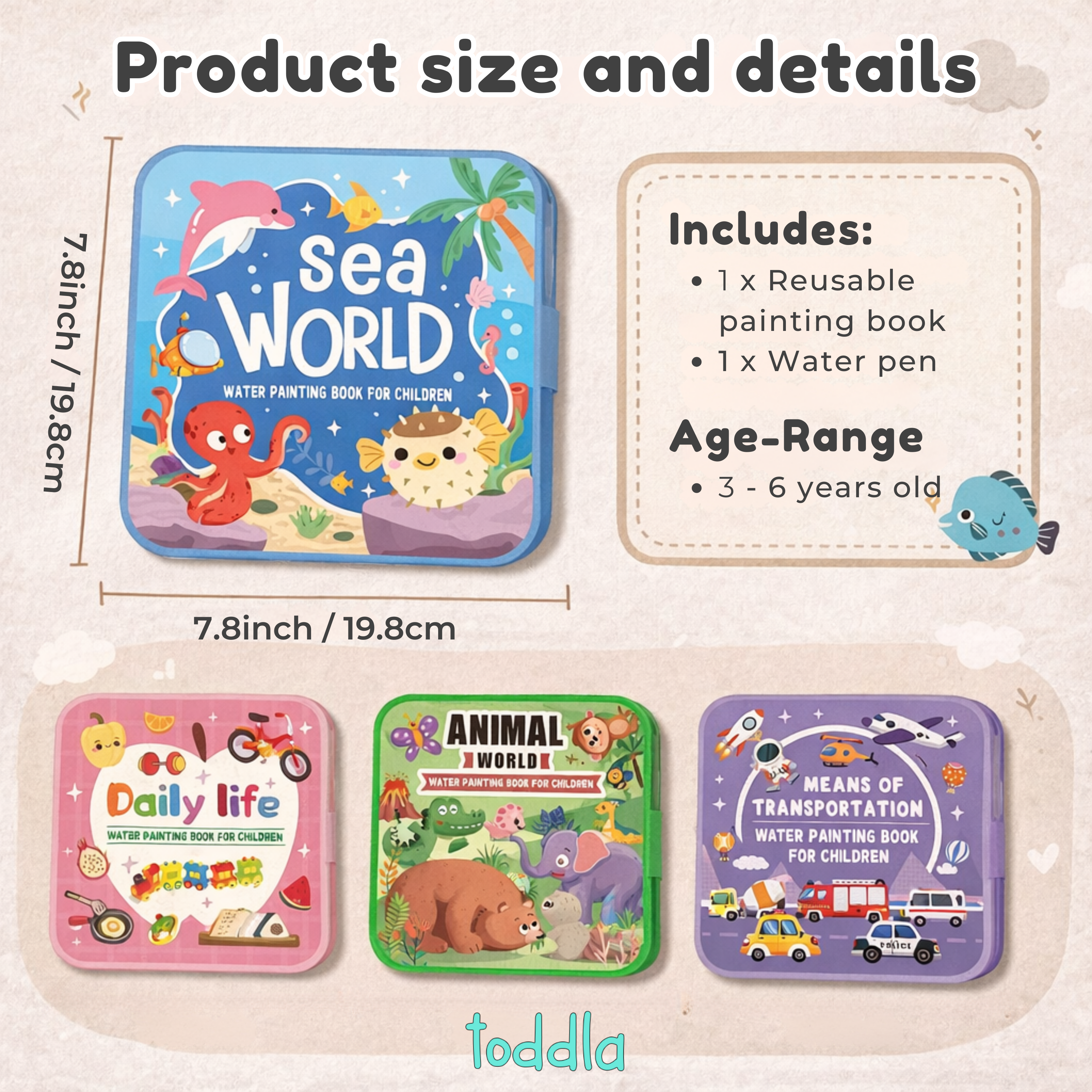Toddla™ Magic Water Coloring Book