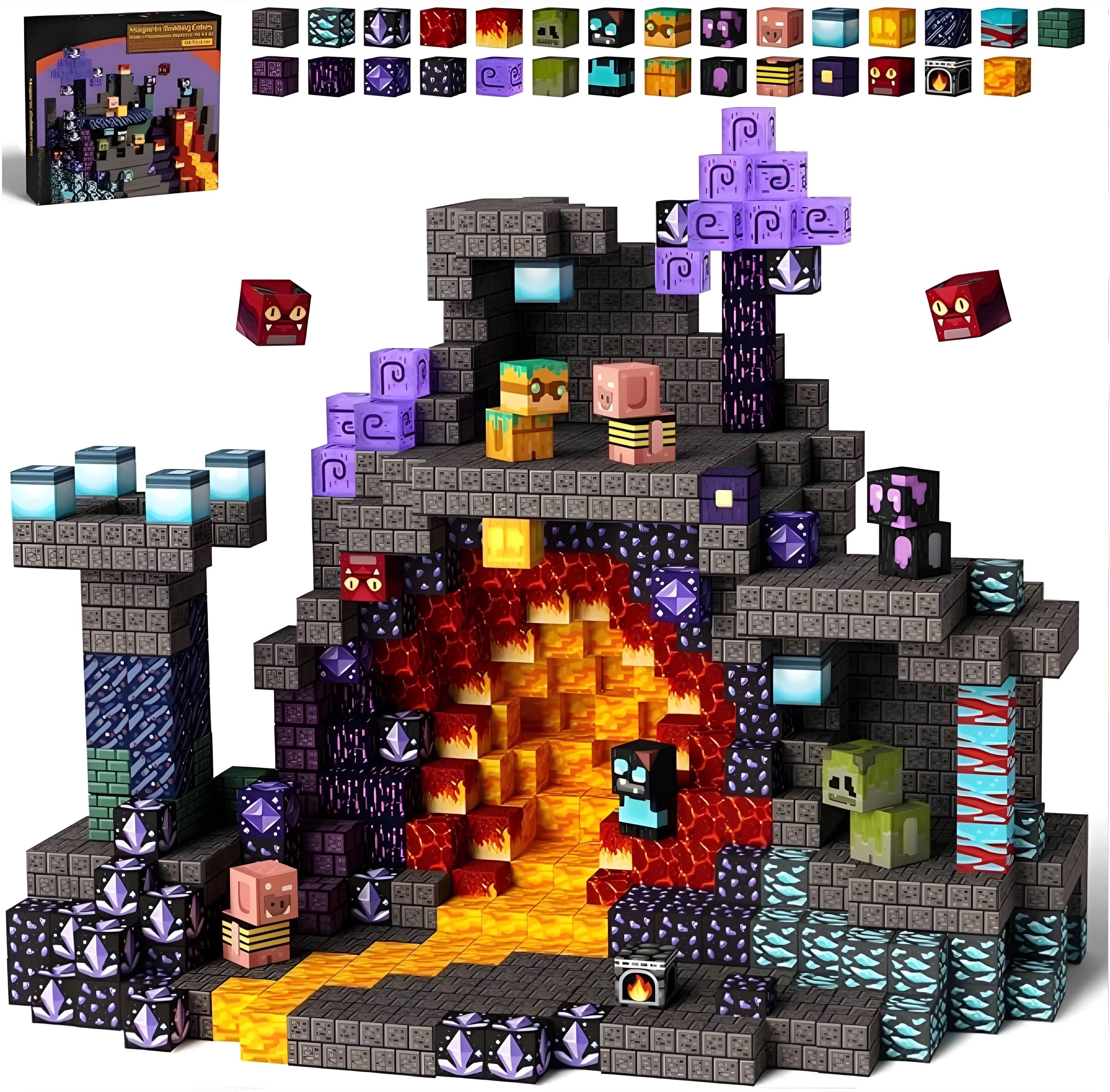 Original Magnetic Building Blocks 100 PCS | 2cm/0.8" | Magnet Toys for Kids | Magnetic Building Blocks Cubes | Stacking Magnets