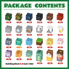 Magnetic Blocks with LED Light Up Blocks 100, 200 PCS | 2cm/0.8" | Magnet Toys for Kids | Magnetic Building Blocks Cubes | Stacking Magnets | Dinosaur