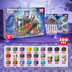 Magnetic Building Blocks 300 PCS | 2cm/0.8" | Magnet Toys for Kids | Magnetic Building Blocks Cubes | Stacking Magnets | Magma Mine