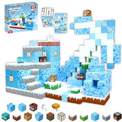 Magnetic Building Blocks 100 PCS | 2cm/0.8" | Magnet Toys for Kids | Magnetic Building Blocks Cubes | Stacking Magnets | Snow