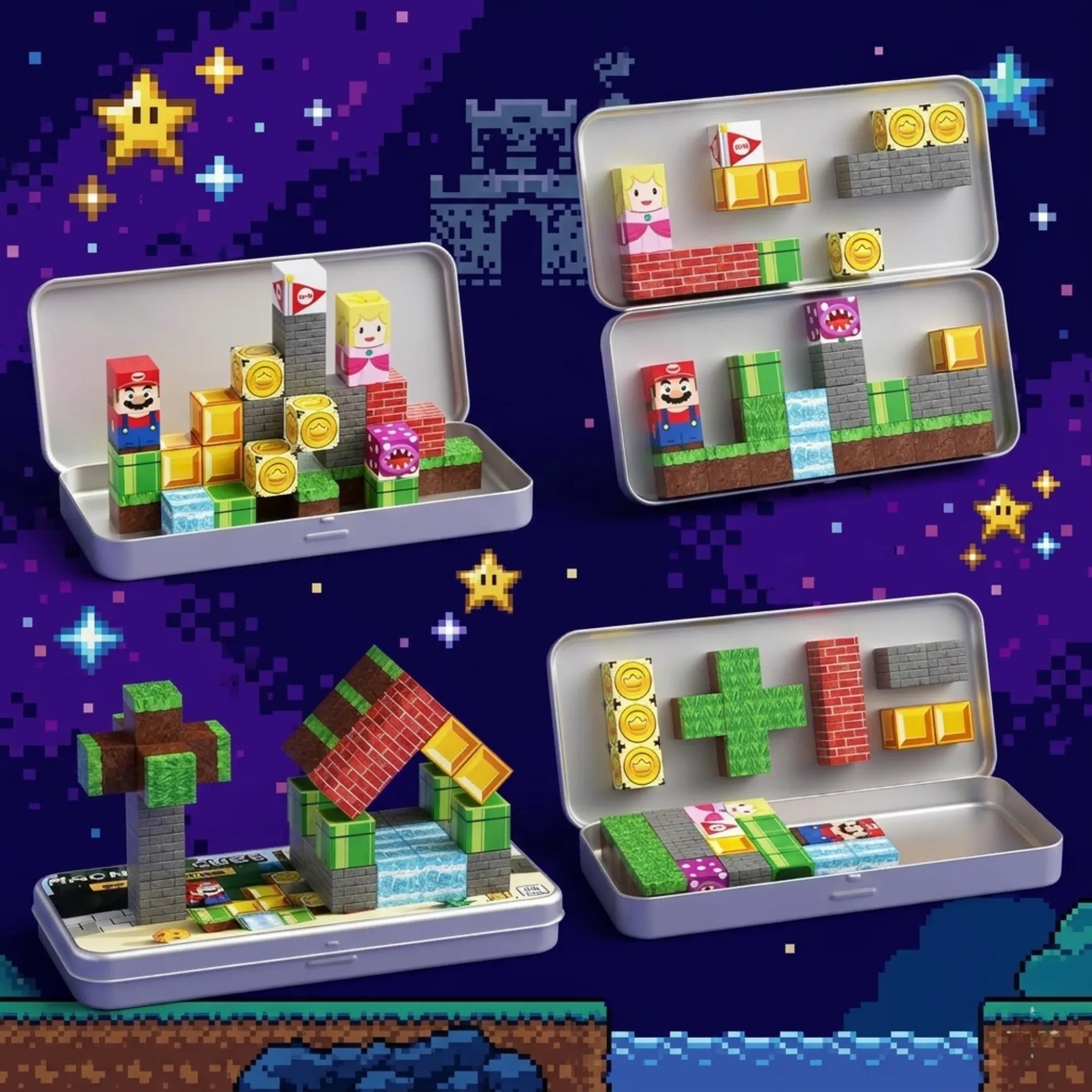 Portable Magnetic Building Blocks 36 PCS | 2cm/0.8" | Magnet Toys for Kids | Magnetic Building Blocks Cubes | Stacking Magnets