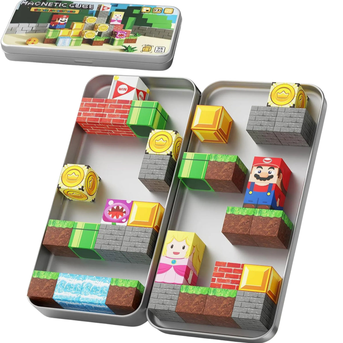 Portable Magnetic Building Blocks 36 PCS | 2cm/0.8" | Magnet Toys for Kids | Magnetic Building Blocks Cubes | Stacking Magnets